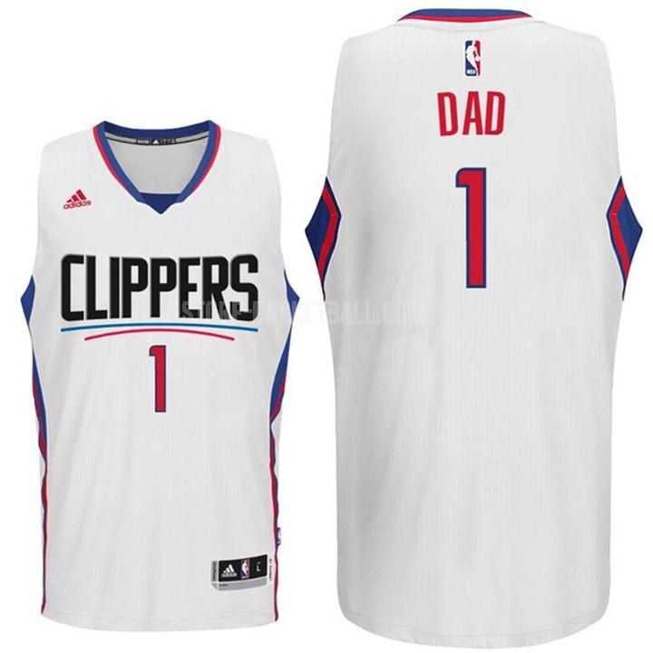 los angeles clippers dad 1 white fathers day men's replica jersey