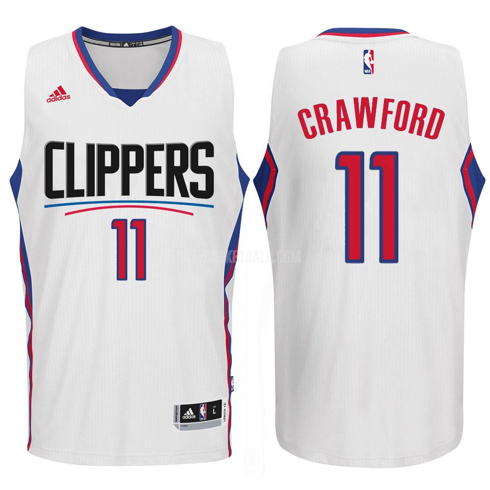 los angeles clippers jamal crawford 11 white new logo men's replica jersey