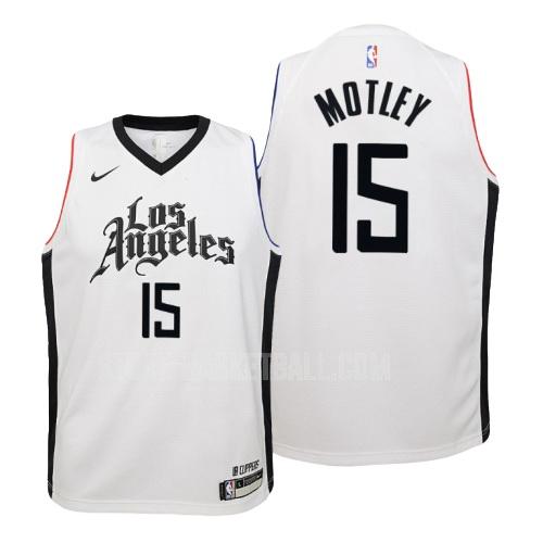 los angeles clippers johnathan motley 15 white city edition youth replica jersey