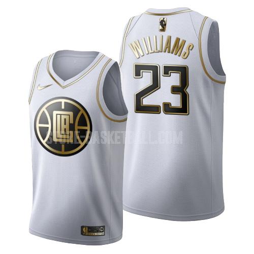 los angeles clippers lou williams 23 white golden edition men's replica jersey