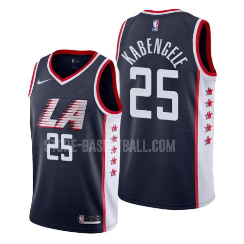 los angeles clippers mfiondu kabengele 25 navy city edition men's replica jersey