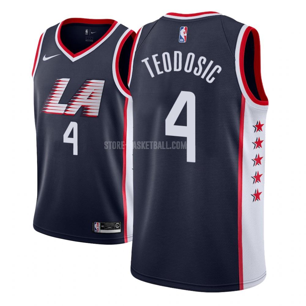 los angeles clippers milos teodosic 4 navy city edition youth replica jersey