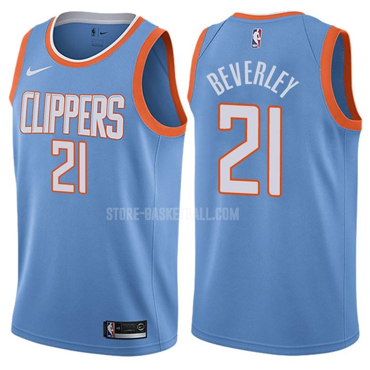 los angeles clippers patrick beverley 21 blue city edition men's replica jersey