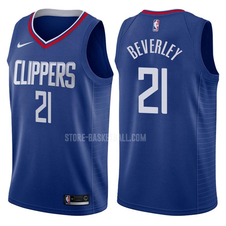 los angeles clippers patrick beverley 21 blue icon men's replica jersey