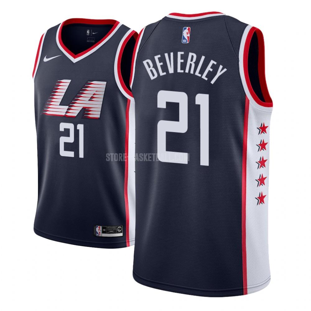 los angeles clippers patrick beverley 21 navy city edition men's replica jersey