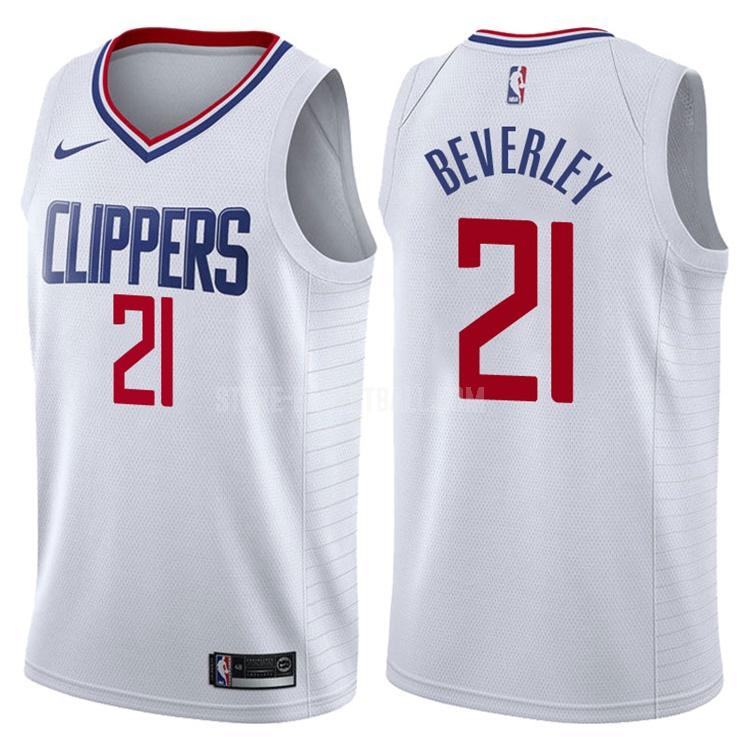 los angeles clippers patrick beverley 21 white association men's replica jersey
