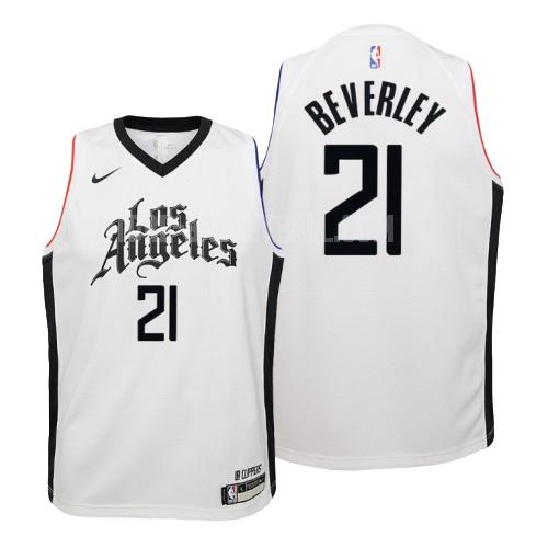 los angeles clippers patrick beverley 21 white city edition youth replica jersey