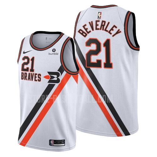 los angeles clippers patrick beverley 21 white hardwood classics men's replica jersey