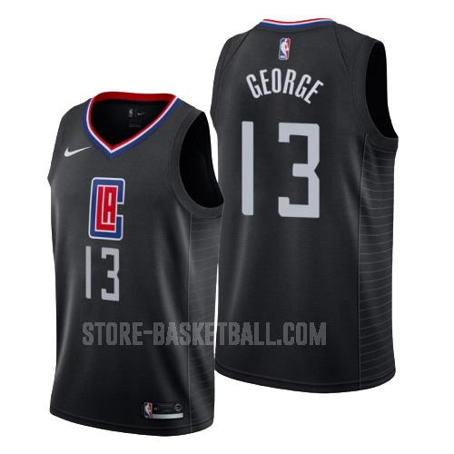 los angeles clippers paul george 13 black statement men's replica jersey