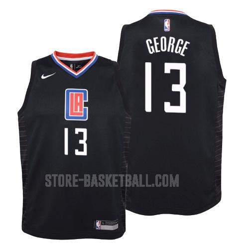 los angeles clippers paul george 13 black statement youth replica jersey