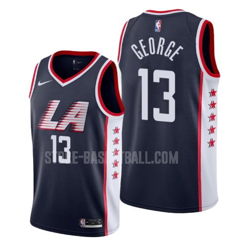 los angeles clippers paul george 13 navy city edition men's replica jersey