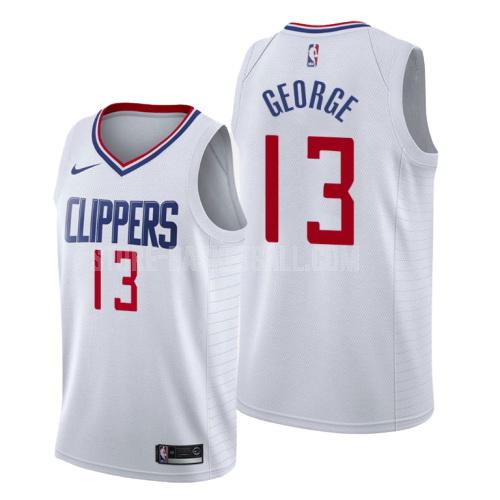 los angeles clippers paul george 13 white association men's replica jersey