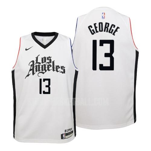 los angeles clippers paul george 13 white city edition youth replica jersey