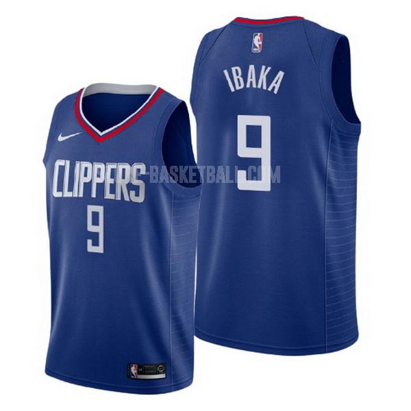 los angeles clippers serge ibaka 9 blue icon men's replica jersey