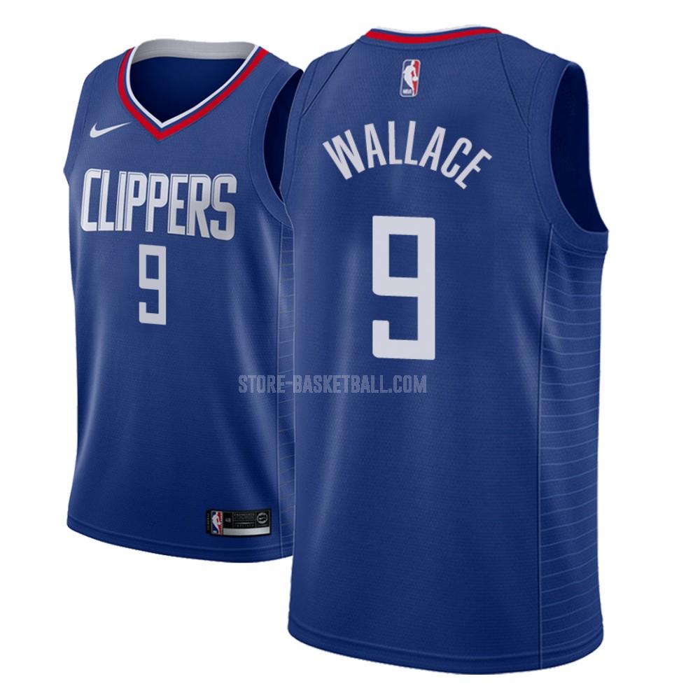 los angeles clippers tyrone wallace 9 blue icon men's replica jersey