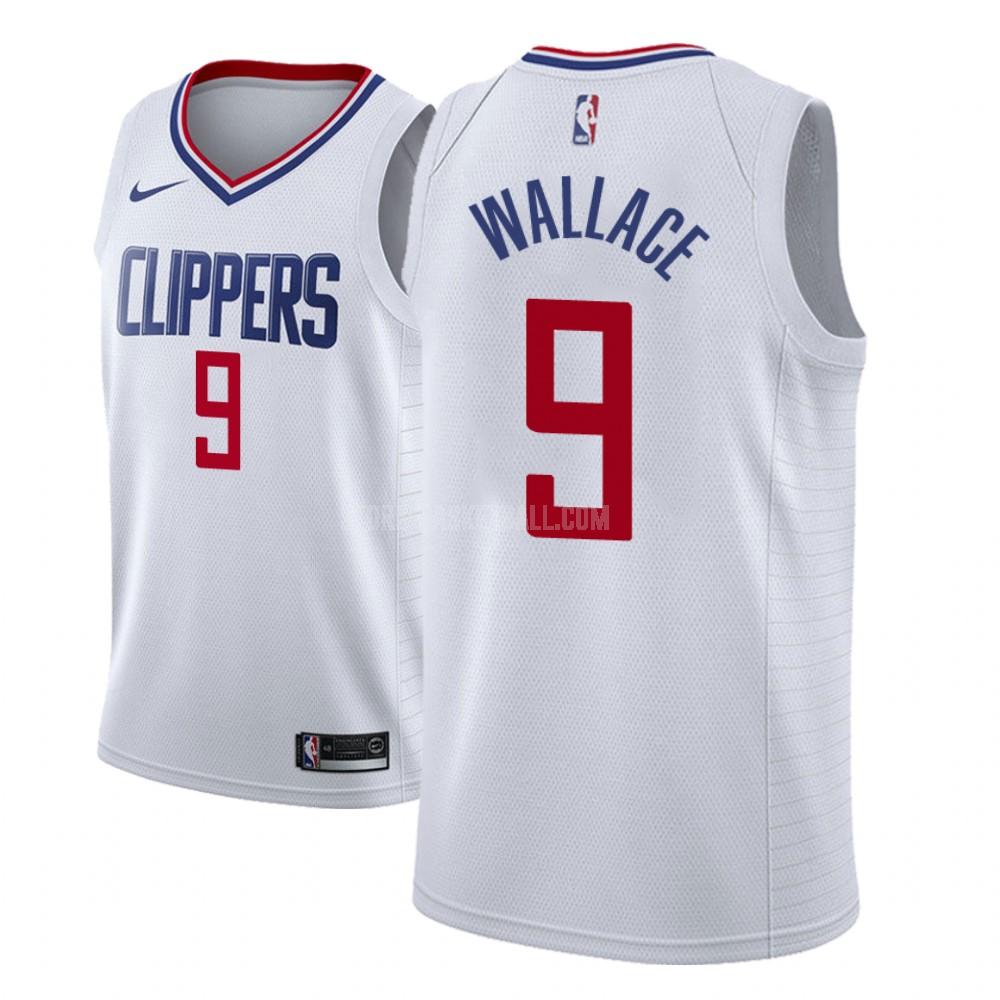 los angeles clippers tyrone wallace 9 white association men's replica jersey