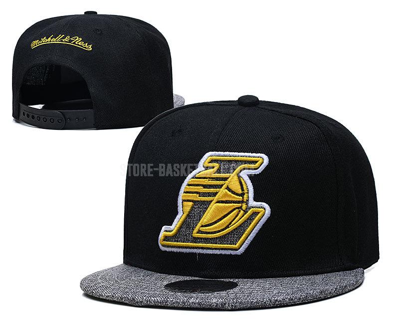 los angeles lakers black ne125 men's basketball hat