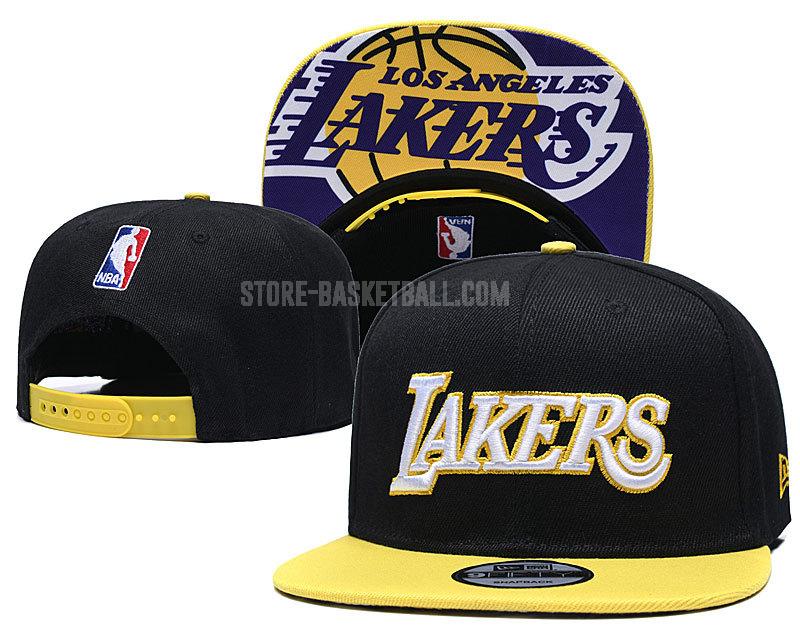 los angeles lakers black ne96 men's basketball hat
