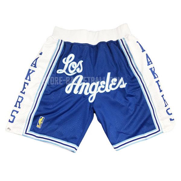 los angeles lakers blue just don hr2 men's basketball short