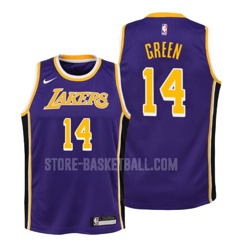 los angeles lakers danny green 14 purple statement youth replica jersey