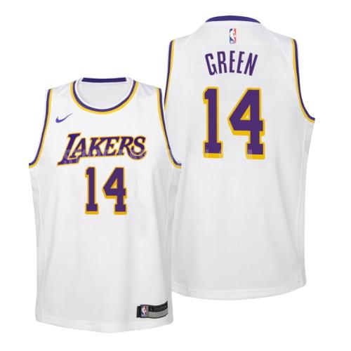 los angeles lakers danny green 14 white association youth replica jersey