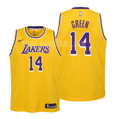 los angeles lakers danny green 14 yellow icon youth replica jersey