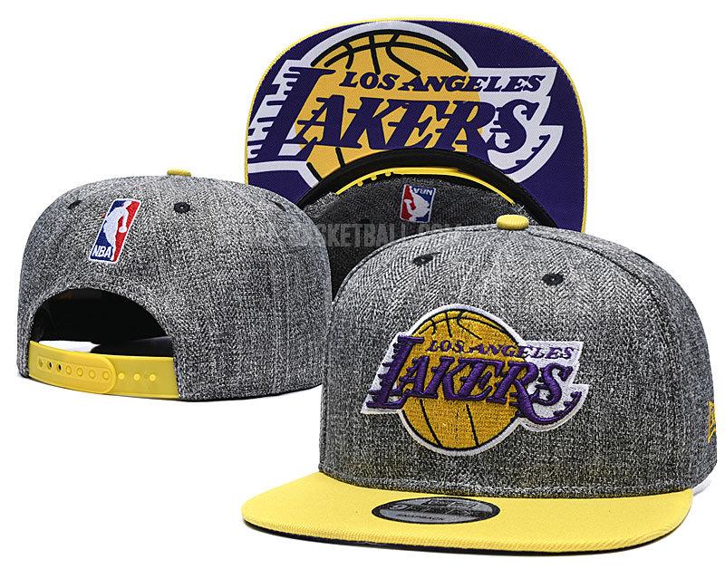 los angeles lakers gray ne122 men's basketball hat