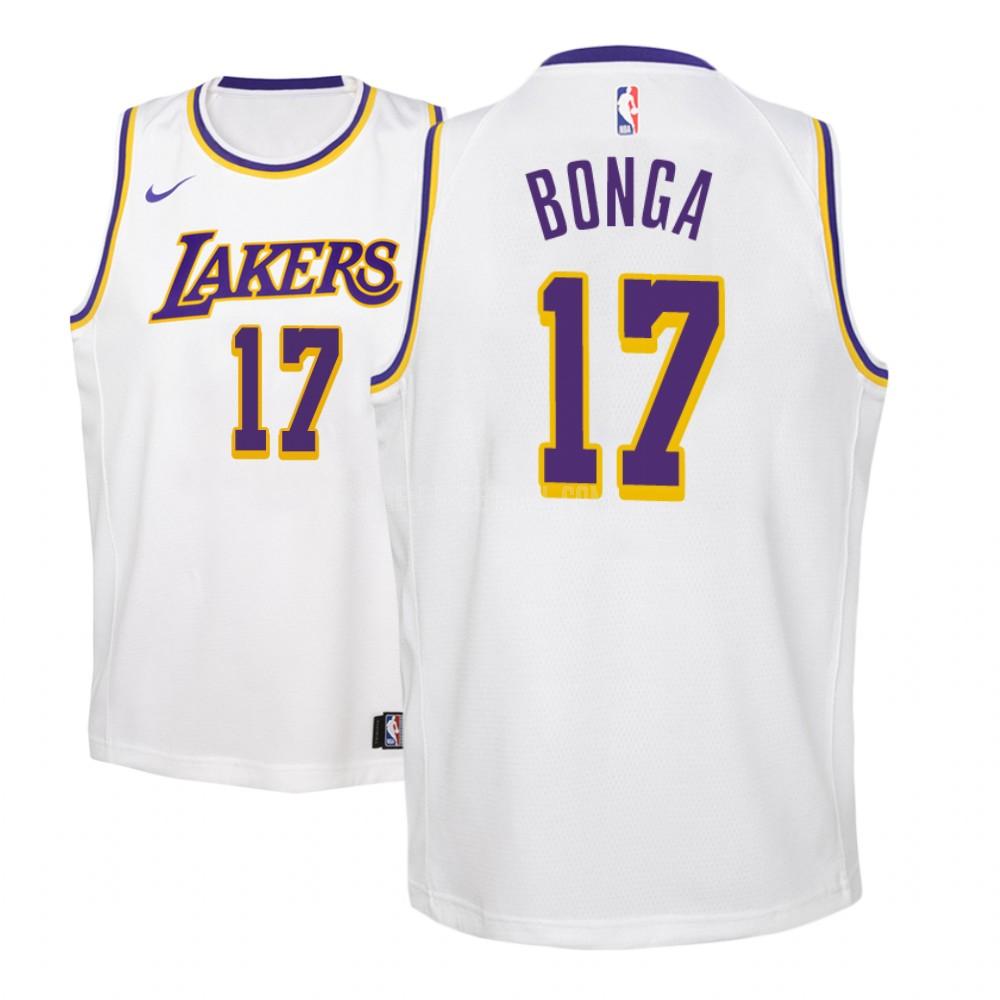 los angeles lakers isaac bonga 17 white association youth replica jersey