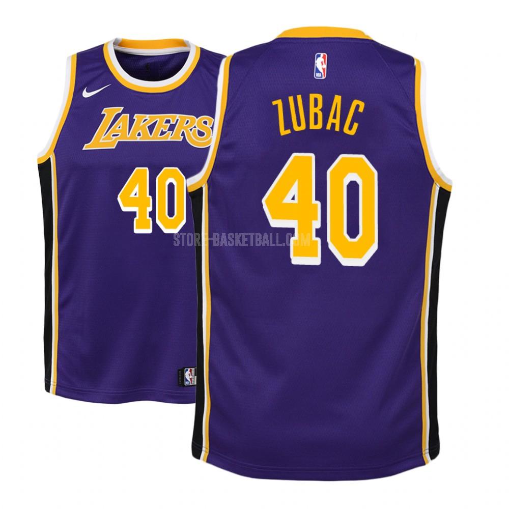 los angeles lakers ivica zubac 40 purple statement youth replica jersey
