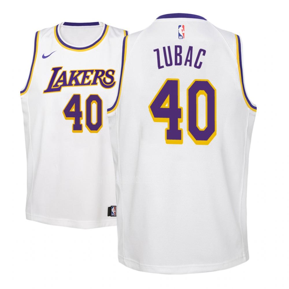 los angeles lakers ivica zubac 40 white association youth replica jersey