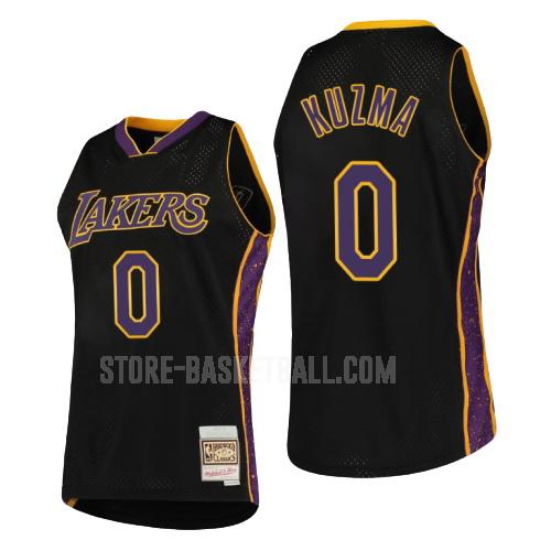 los angeles lakers kyle kuzma 0 black rings collection men's replica jersey