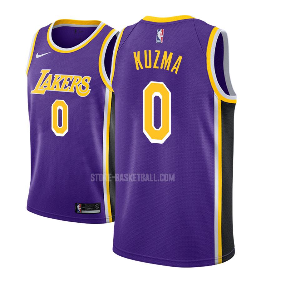 los angeles lakers kyle kuzma 0 purple statement men's replica jersey