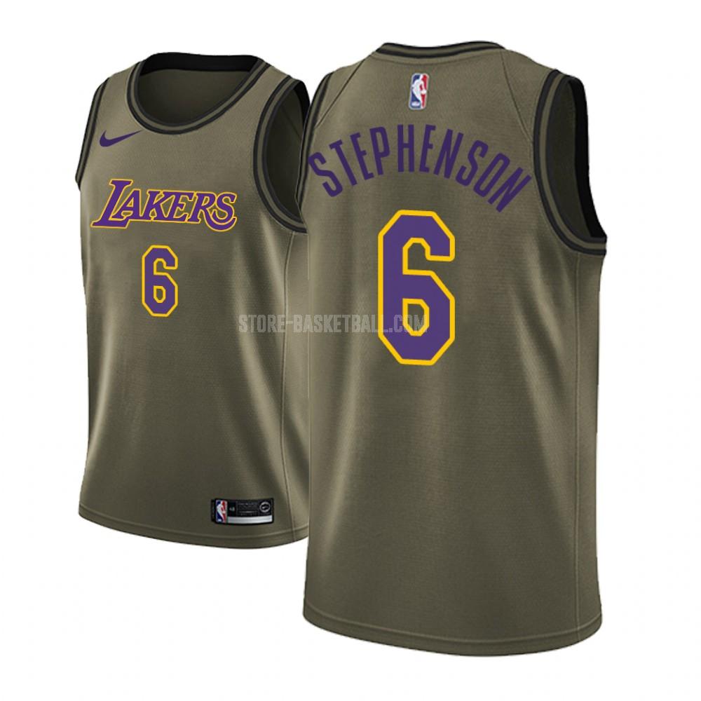 los angeles lakers lance stephenson 6 military green fashion edition men's replica jersey