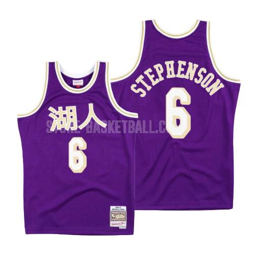 los angeles lakers lance stephenson 6 purple chinese new year men's replica jersey