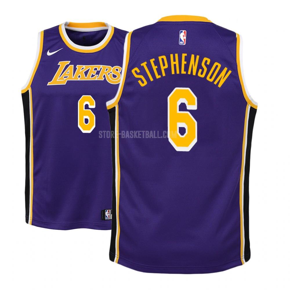 los angeles lakers lance stephenson 6 purple statement youth replica jersey