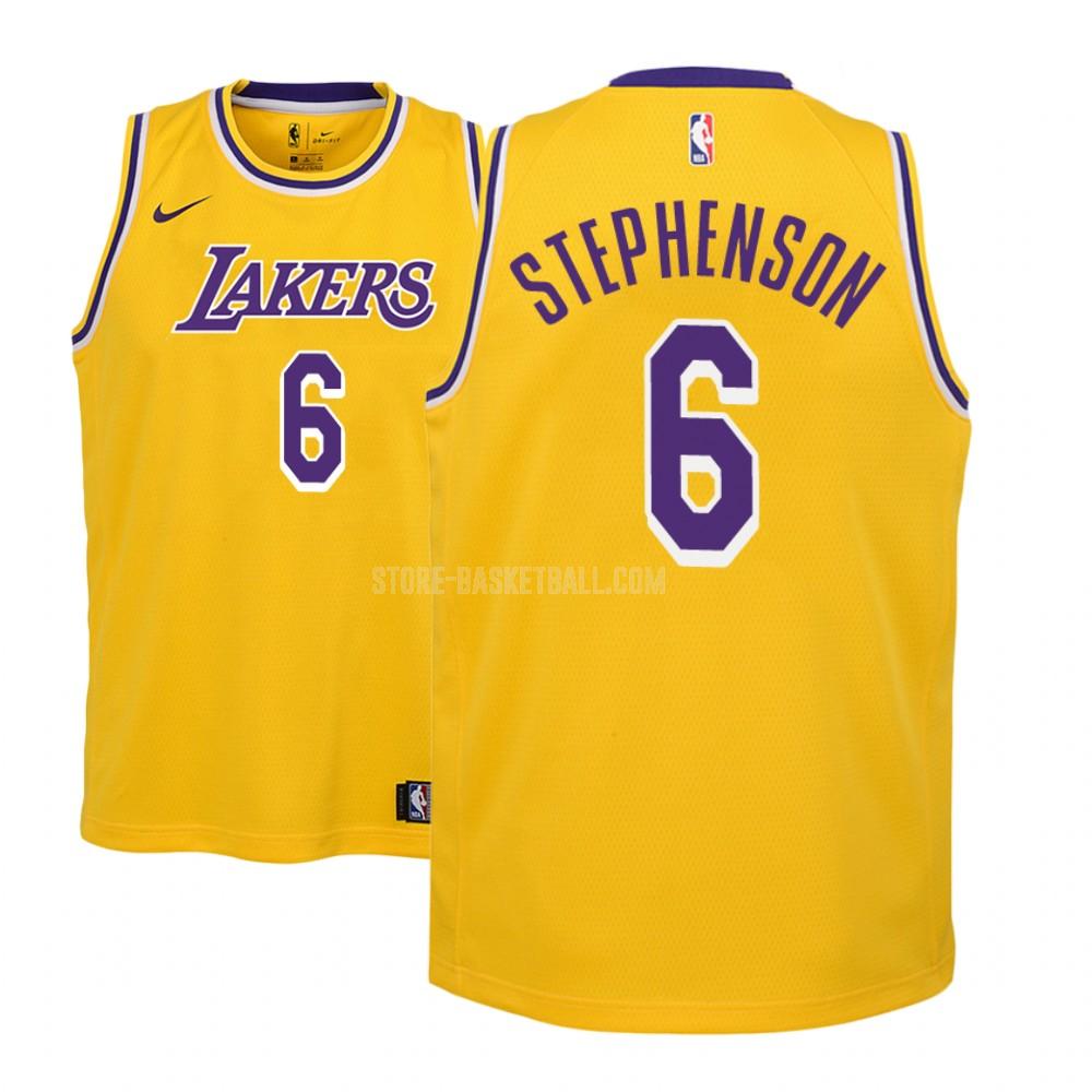 los angeles lakers lance stephenson 6 yellow icon youth replica jersey