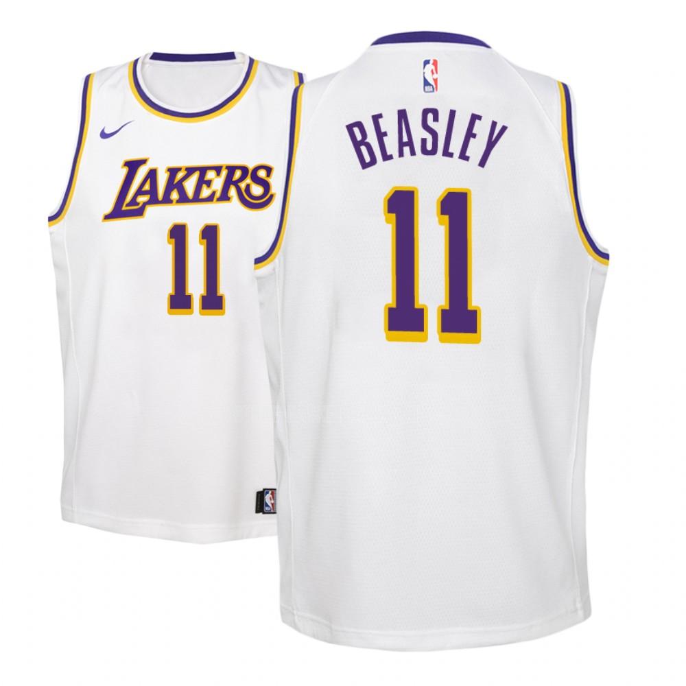 los angeles lakers michael beasley 11 white association youth replica jersey