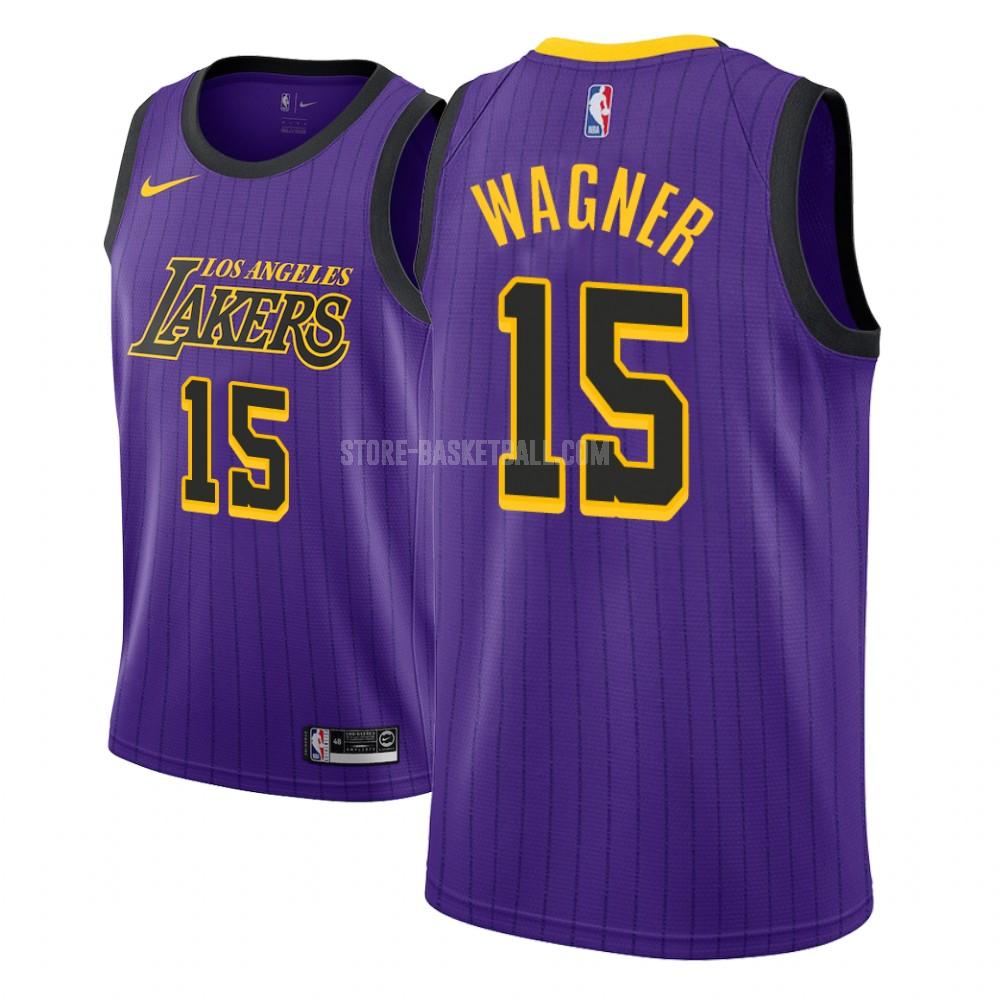los angeles lakers moritz wagner 15 purple city edition youth replica jersey