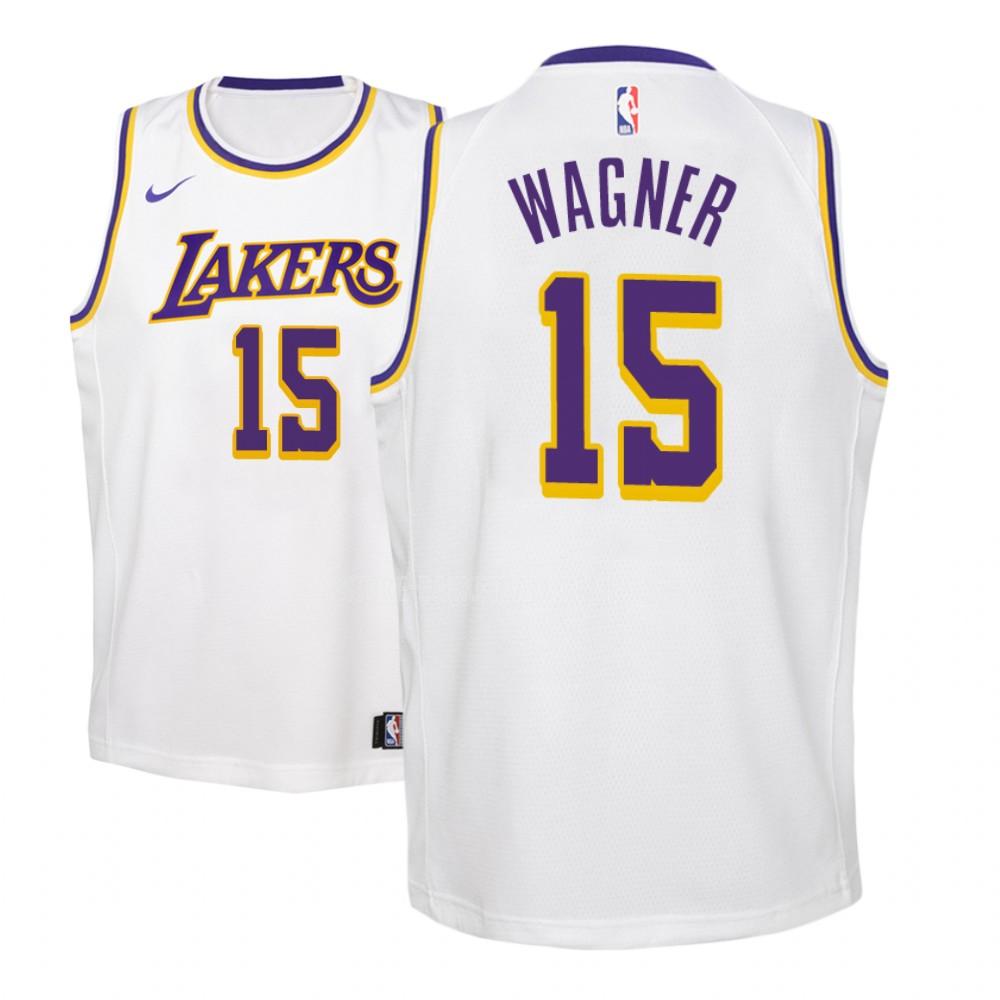 los angeles lakers moritz wagner 15 white association youth replica jersey