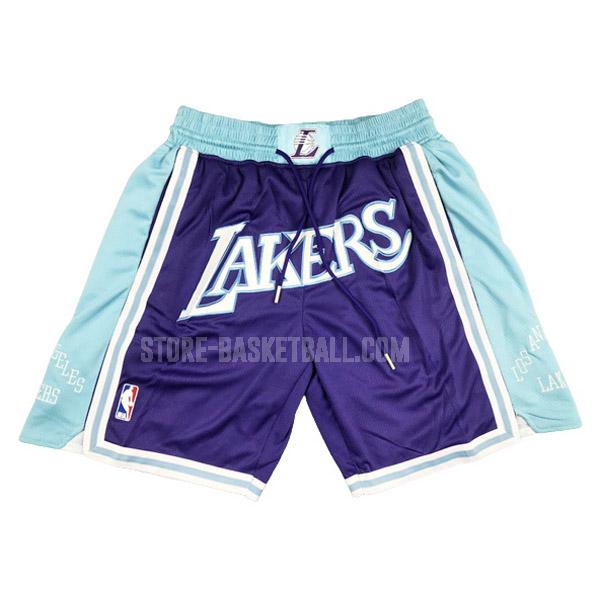 los angeles lakers purple-green just don hr1 men's basketball short
