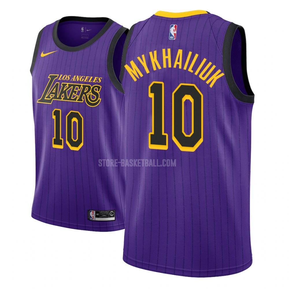 los angeles lakers sviatoslav mykhailiuk 10 purple city edition youth replica jersey