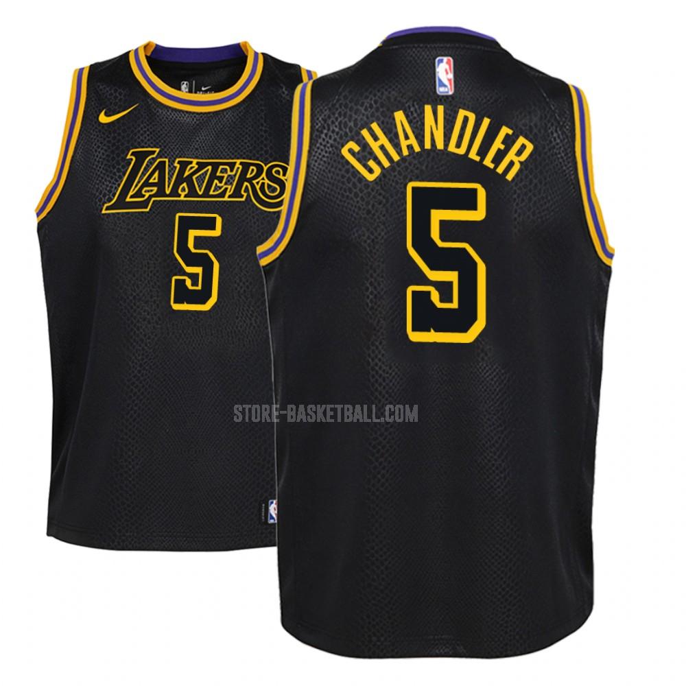 los angeles lakers tyson chandler 5 black city edition youth replica jersey