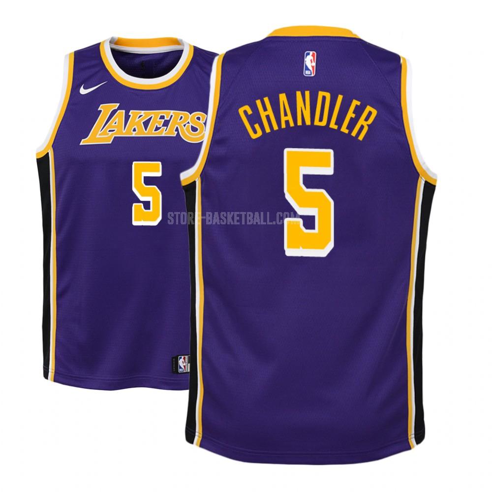 los angeles lakers tyson chandler 5 purple statement youth replica jersey