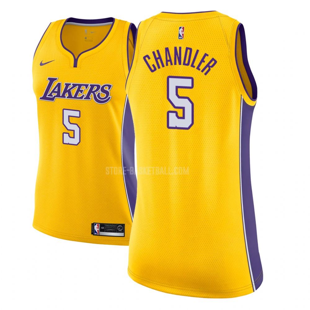 los angeles lakers tyson chandler 5 yellow icon women's replica jersey