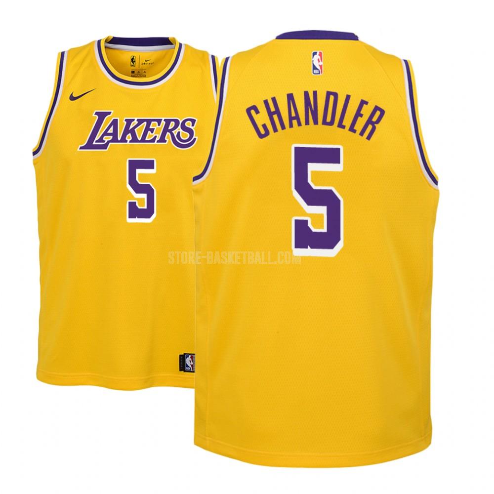 los angeles lakers tyson chandler 5 yellow icon youth replica jersey