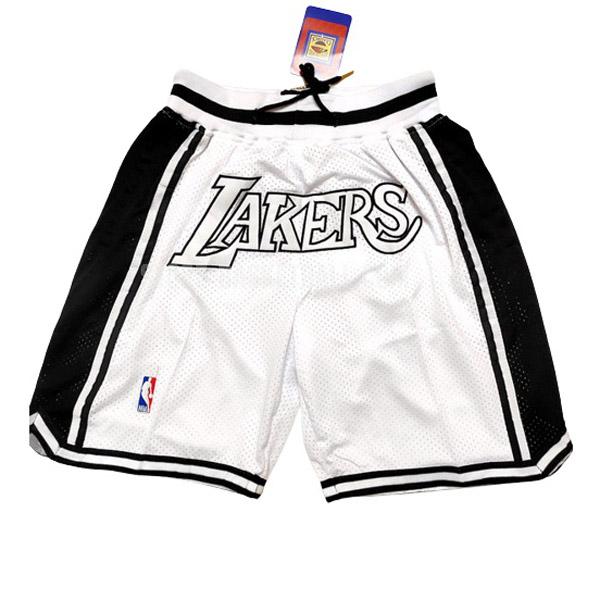los angeles lakers white just don hr1 men's basketball short