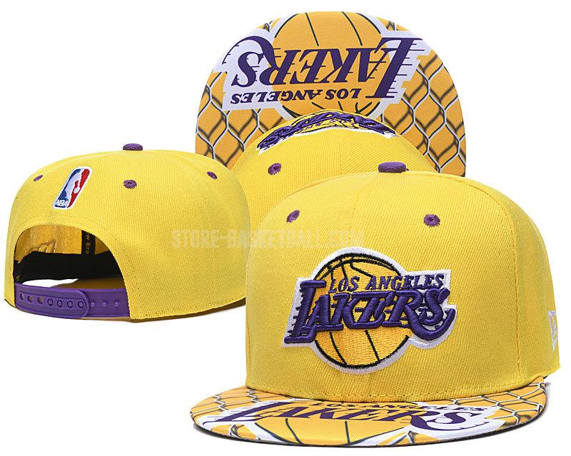 los angeles lakers yellow ne106 men's basketball hat