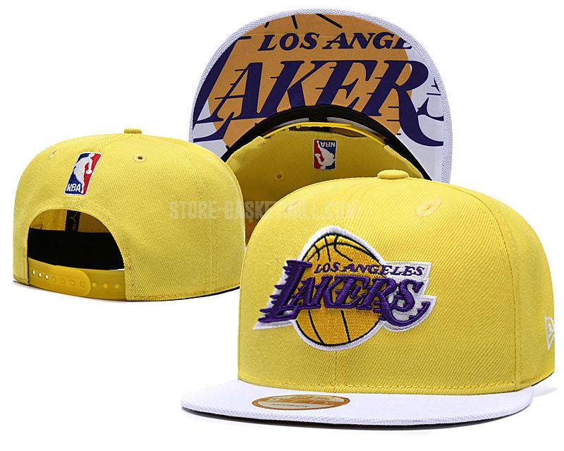 los angeles lakers yellow ne130 men's basketball hat