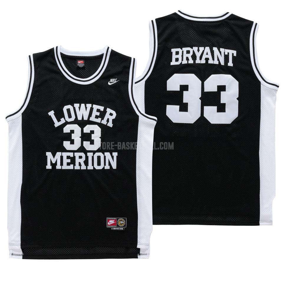 lower merion kobe bryant 33 black high school men's replica jersey