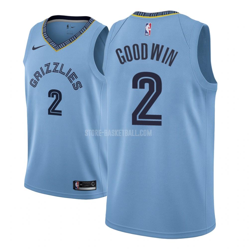 memphis grizzlies brandon goodwin 2 blue statement men's replica jersey